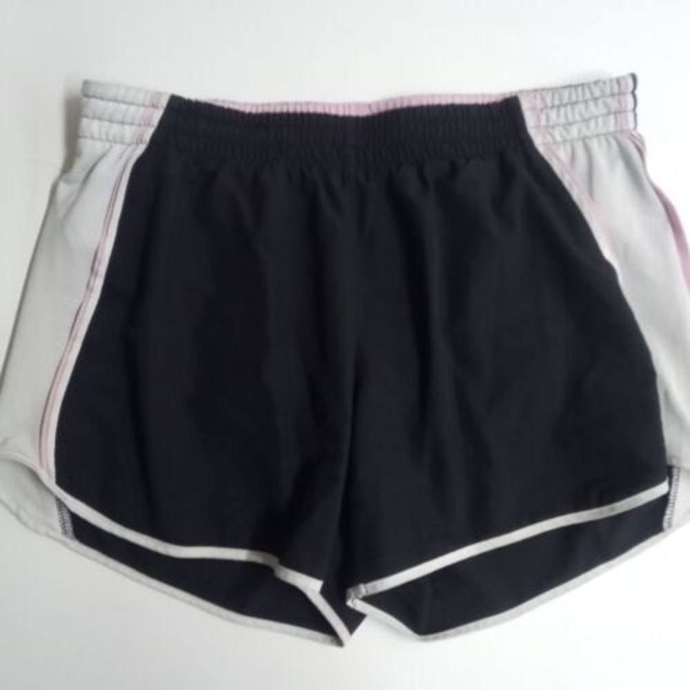 NIKE Fit Dry Black Gray Pink Athletic Shorts Women’s Size Medium M (8-10)